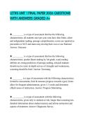 LETRS UNIT 1 FINAL PAPER 2026 QUESTIONS WITH ANSWERS GRADED A&plus;