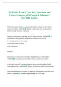 NURS 401 Exam 2 Quiz Set 1 Questions and Correct Answers with Complete Solutions &vert; New 2026 Update
