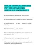 MARYLAND CHIROPRACTIC JURISPRUDENCE STUDY GUIDE ACTUAL EXAM 2026 QUESTIONS WITH ANSWERS GRADED A&plus;