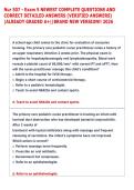 Nur 507 - Exam 5 NEWEST COMPLETE QUESTIONS AND  CORRECT DETAILED ANSWERS &lpar;VERIFIED ANSWERS&rpar;  &vert;ALREADY GRADED A&plus;&vert;&vert;BRAND NEW VERSION&excl;&excl; 2026 