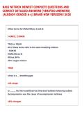 NAUI NITROX NEWEST COMPLETE QUESTIONS AND  CORRECT DETAILED ANSWERS &lpar;VERIFIED ANSWERS&rpar;  &vert;ALREADY GRADED A&plus;&vert;&vert;BRAND NEW VERSION&excl;&excl; 2026   