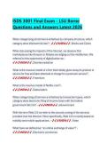 ISDS 3001 Final Exam - LSU Borne  Questions and Answers Latest 2026