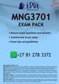 MNG3701 EXAM PACK 2026 - DISTINCTION GUARANTEED