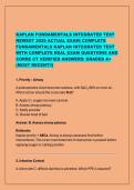 KAPLAN FUNDAMENTALS INTEGRATED TEST  NEWEST 2026 ACTUAL EXAM&vert; COMPLETE  FUNDAMENTALS KAPLAN INTEGRATED TEST  WITH COMPLETE REAL EXAM QUESTIONS AND  CORRE CT VERIFIED ANSWERS&sol; GRADED A&plus;  &lpar;MOST RECENT&excl;&excl;&rpar;