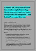 Kaplan Predictor Test Bank Exam Newest 2026&colon; 100&percnt; Verified Questions with Detailed Answers & Rationales - Graded A&plus;