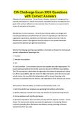 CIA Challenge Exam 2026 Questions with Correct Answers