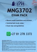 MNG3702 EXAM PACK 2026 - DISTINCTION GUARANTEED
