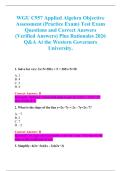WGU C957 Applied Algebra Objective  Assessment &lpar;Practice Exam&rpar; Test Exam  Questions and Correct Answers  &lpar;Verified Answers&rpar; Plus Rationales 2026 Q&A At the Western Governors  University&period;