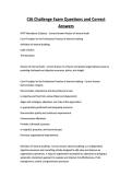 CIA Challenge Exam Questions and Correct Answers