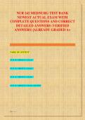 NUR 242 MED&sol;SURG TEST BANK  NEWEST ACTUAL EXAM WITH  COMPLETE QUESTIONS AND CORRECT  DETAILED ANSWERS &lpar;VERIFIED  ANSWERS&rpar; &vert;ALREADY GRADED A&plus;