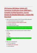 EPA Section 609 MVAC Technician Certification 2026&sol;2027 &ndash; Complete Verified Questions & Detailed Rationales &vert; Latest Updated Exam Prep