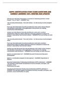 SAPPC CERTIFICATION STUDY GUIDE QUESTIONS AND CORRECT ANSWERS 100&percnt; VERIFIED 2026 UPDATE&excl;&excl;