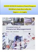 SOLUTION MANUAL for Foundations of Financial Management&comma;  18th Edition by Stanley Block&comma; Geoffrey Hirt&comma;   Chapters 1 &ndash; 21&comma; Complete 