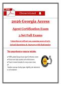 2026 Georgia Access   Agent Certification Exam  3 Set Full Exams   Using this set will get you a passing score of 95&percnt;&period;  Actual Questions & Answers with Rationales 0  
