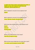 US ARMY EXPLOSIVES SAFETY FAMILIARIZATION &lpar;AMMO-63&rpar; NEWEST ACTUAL WITH COMPLETE QUESTIONS AND  ANSWERS&sol;&sol; VERIFIED&sol;&sol;GRADED A&plus;&sol;&sol;