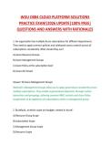 WGU D084 CLOUD PLATFORM SOLUTIONS  PRACTICE EXAM&vert;2026 UPDATE&vert;100&percnt; PASS&vert;  QUESTIONS AND ANSWERS WITH RATIONALES