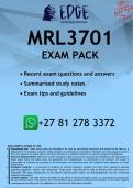MRL3701 EXAM PACK 2026 - DISTINCTION GUARANTEED