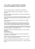 DH 101 FINAL &vert; QUESTIONS WITH VERIFIED ACCURATE ANSWERS &vert; LATEST UPDATED