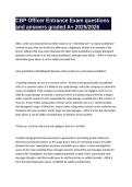 CBP Officer Entrance Exam questions and answers graded A&plus; 2025&sol;2026