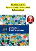 Solution Manual   Dynamic Business Law&comma; 6th Edition  By Nancy Kubasek  