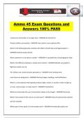 Ammo 45 Exam Questions and Answers 100&percnt; PASS