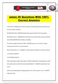 ammo 45 Questions With 100&percnt; Correct Answers