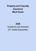 Property and Casualty Insurance Mock Exam &ndash; Licensing Practice Test 2026