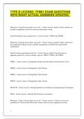 TYPE B LICENSE&colon; TFM01 EXAM QUESTIONS WITH RIGHT ACTUAL ANSWERS UPDATED &period;
