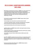 IPE 213 EXAM 1 QUESTIONS WITH ANSWERS 100&percnt; PASS 