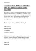 CERTIFIED ETHICAL HACKER V11 MASTER SET  PRACTICE QUESTIONS AND DETAILED  SOLUTIONS