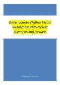 Driver License Written Test in Vietnamese with correct questions and answers
