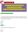 Pearṡon Vue Real Eṡtate Inṡurance Exam   Queṡtionṡ with Verified Anṡwerṡ  100&percnt; Guarantee paṡṡing ṡcore of 90&percnt; or higher