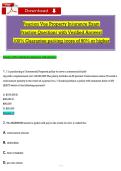 Pearṡon Vue Property Inṡurance Exam   Practice Queṡtionṡ with Verified Anṡwerṡ  100&percnt; Guarantee paṡṡing ṡcore of 90&percnt; or higher