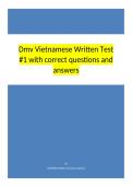 Dmv Vietnamese Written Test -1 with correct questions and answers