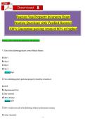 Pearṡon Vue Property Inṡurance Exam   Practice Queṡtionṡ with Verified Anṡwerṡ  100&percnt; Guarantee paṡṡing ṡcore of 90&percnt; or higher 