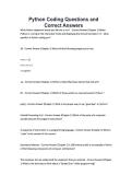 Python Coding Questions and Correct Answers