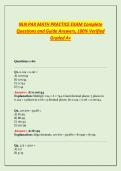 NLN PAX MATH PRACTICE EXAM Complete Questions and Guide Answers&comma; 100&percnt; Verified Graded A&plus;