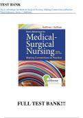Test Bank &mdash; Davis Advantage for Medical-Surgical Nursing&colon; Making Connections to Practice 3rd Edition by Janice L&period; Hoffman &vert; Complete & Updated Exam Study Resource