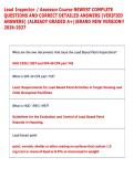 Lead Inspector &sol; Assessor Course NEWEST COMPLETE  QUESTIONS AND CORRECT DETAILED ANSWERS &lpar;VERIFIED  ANSWERS&rpar; &vert;ALREADY GRADED A&plus;&vert;&vert;BRAND NEW VERSION&excl;&excl;  2026-2027 