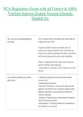 FCA Regulatory Exam with all Correct & 100&percnt; Verified Answers &vert;Latest Version &vert;Already Graded A&plus; 