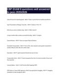CBP EXAM 8 questions well answered to pass 2025-2026