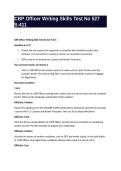 CBP Officer Writing Skills Test No 527 S 411