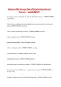 Alabama P&C License Exam Study Set Questions & Answers &vert; Updated 2026