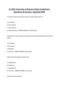 AL P&C University of Alabama Study Guide Exam Questions & Answers &vert; Updated 2026
