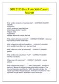 NUR 3125 Final Exam With Correct Answers
