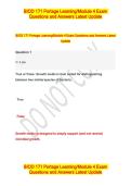 BIOD 171 Portage Learning&sol;Module 4 Exam Questions and Answers Latest Update