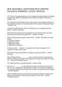 MHA 705 EXAM 5 QUESTIONS WITH VERIFIED ACCURATE ANSWERS LATEST UPDATED