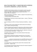 MHA 705 EXAM PREP 3 QUESTIONS WITH VERIFIED ACCURATE ANSWERS LATEST UPDATED
