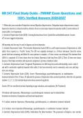 NR 547 &ndash; Final Study Guide&comma; PMHNP Exam 2026&sol;2027 &ndash; Questions with 100&percnt; Verified Answers