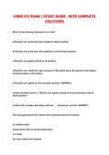 CHEM 212 EXAM 1 STUDY GUIDE  WITH COMPLETE SOLUTIONS 